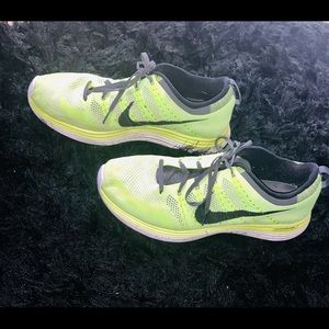Neon Nike lunarlon running shoes size 14 US